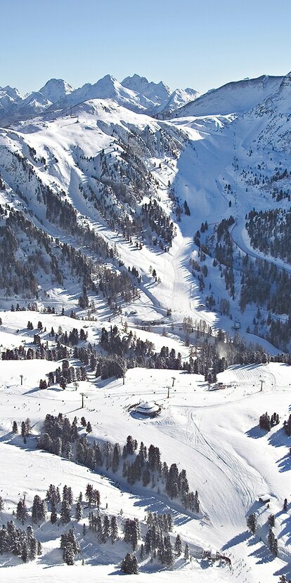 Air picture of the slopes Latemar | © Ph. Tappeiner